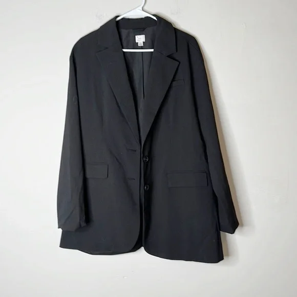 NEW A NEW DAY Black Oversized Boyfriend Blazer Jacket women size Medium - Picture 6 of 8